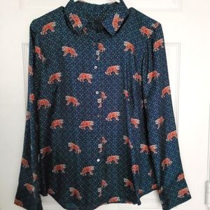 J.Crew Collection Silk Tiger Blouse